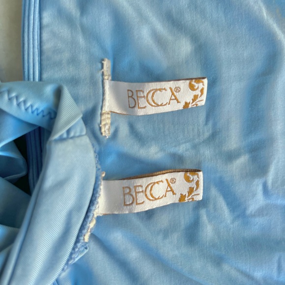 SALE! $12! Sky Blue Bikini Swimsuit Set Triangle Bra Top Full Coverage Bottom - Picture 10 of 10